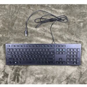 Dell KB216 Wired Multimedia Keyboard Black USB Chiclet Keys Full Size KB216t